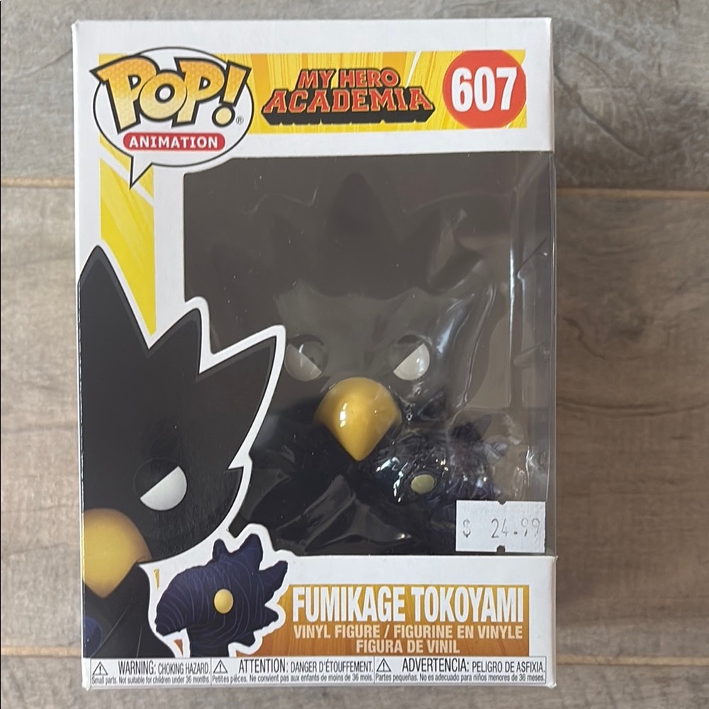 My Hero Academia, Funko Pop Fumikage Tokoyami, 
Black and Yellow Bird Figurine
